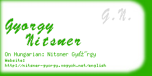 gyorgy nitsner business card